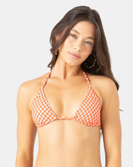 Flower Power Tiki Triangle Bikini Top