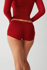 Providence Cloud Knit Mini Short - Red Velvet