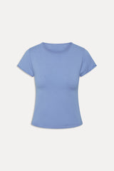 Baylee Knit Tee - Heaven Blue