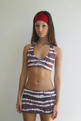 Marty Swim Skirt Tie Dye Bikini Bottom - Taro Tie Dye