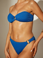 Sunset Ring Detail Bikini Bottoms in Cobalt Blue
