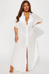 Lazy Summer Daze Cover Up Dress - White