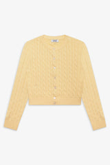 Dudley Cable Knit Cardigan - Vanilla Sugar