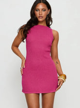 Rhapsody Knit Mini Dress Pink