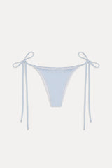 Mackenzie Ruffle String Bikini Bottom - Saltwater Stripe