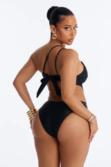 Coconut Life O-Ring Asymmetrical Side Out 1 Piece Swimsuit - Black