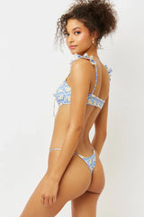 Birdie Ruffle Bikini Top - Monarch