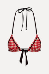 Coastal Micro Triangle Bikini Top - Cherry Picnic