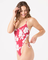 Hibiscus Hideaway Tie Side One Piece Swimsuit