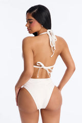 Poolside Sipping Bikini - White