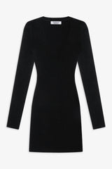 Sweetheart Knit Dress - Black