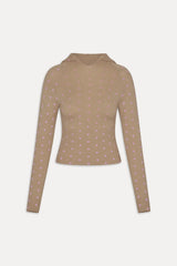 Hazel Knit Hoodie - Pink Ornaments