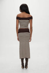 x BELLA HADID Tucker Knit Midi Skirt - Cowboy Stripe