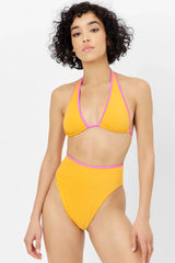 Harlow Terry Halter Bikini Top - Sundown