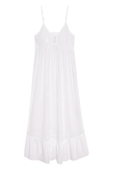 Airy Poplin Midi Dress - White