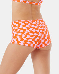 Checked Out Reversible Shortie Bikini Bottom