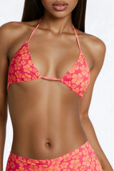 Kristy Floral 3 Piece Bikini Set - Pink/combo