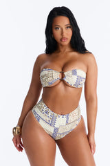 Around Me 2pc Bandeau Bikini - Ivory/combo