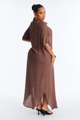 Lazy Summer Daze Cover Up Dress - Chocolate