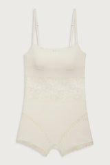 Whisper Lace Bodysuit - Porcelain
