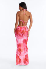 Paradise In Bloom Floral 3 Piece Bikini & Skirt Sunsuit - Pink/combo