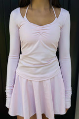 Odette Long Sleeve Top - Icy Pink