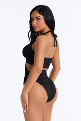 Sun Bum Cut Out O-Ring 1 Piece Swimsuit - Black