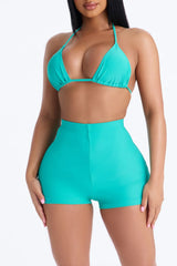 Maui Mix And Match Biker Short Bikini Bottom - Mint
