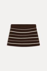 Marialla Knit Mini Skort - Amber Stripe