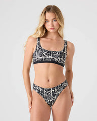 Geo Flower Sport Bralette Bikini Top