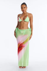 Hayleigh Flower 3 Piece Bikini Set - Green/combo