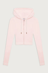 Aimee Cloud Knit Zip Up Hoodie - Rosebud Pink