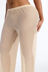Summer Shimmer Swim Cover Up Pants - White