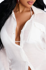 So Effortlessly Coverup Shirt - White