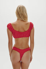 Dalton Micro Bikini Bottom - Red Polka Dot