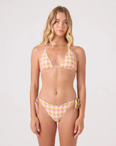 Check Me Out Mini Tiki Triangle With Ruffle Edge Bikini Top