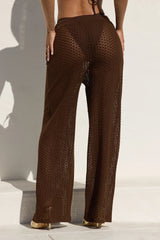 Abby Swim Cover Up Pants - Chocolate