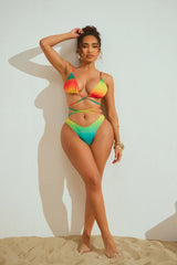 Kataleya Strappy 2 Piece Bikini - Red/combo