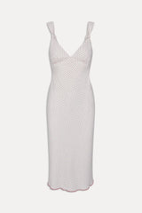 Gem Midi Slip Dress - Red Dot