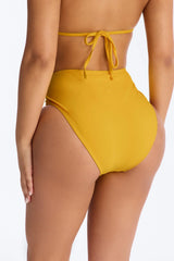 Maui Mix And Match High Rise Bikini Bottom - Mustard