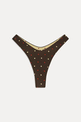 Full Moon Reversible Shine Bikini Bottom - Honey Bug