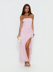 Analeah Strapless Maxi Dress Pink