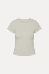 Baylee Knit Tee - Soft Vanilla
