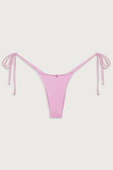 Divine Tie Side Skimpy Bikini Bottom - French Rose