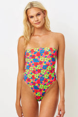 Stella Strapless One Piece Swimsuit - Groovy