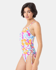 Topanga Canyon Lace Up Side One Piece Swimsuit