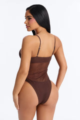 Just Can't Stop 1 Piece Swimsuit - Brown/combo