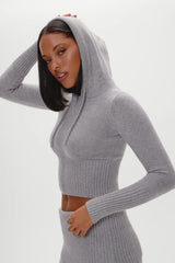 Aimee Zip Up Hoodie - Rain Cloud