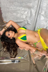 Gisele 3 Piece Bikini Set - Yellow/combo
