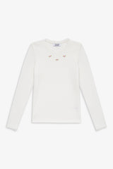 Eve Waffle Long Sleeve Shirt - White